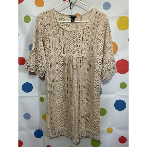 New Directions Lacy Semi Sheer Dress Size 10 - Picture 7 of 13